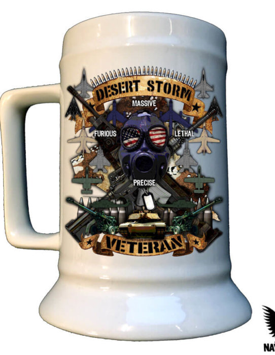 Desert Storm Veteran Military Stein