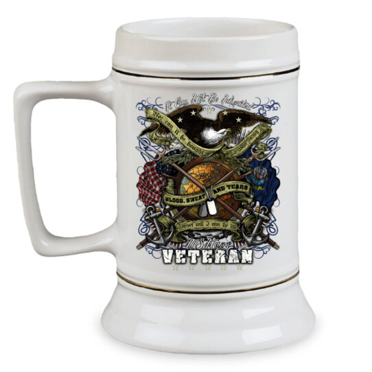 US Navy Veteran Military Stein