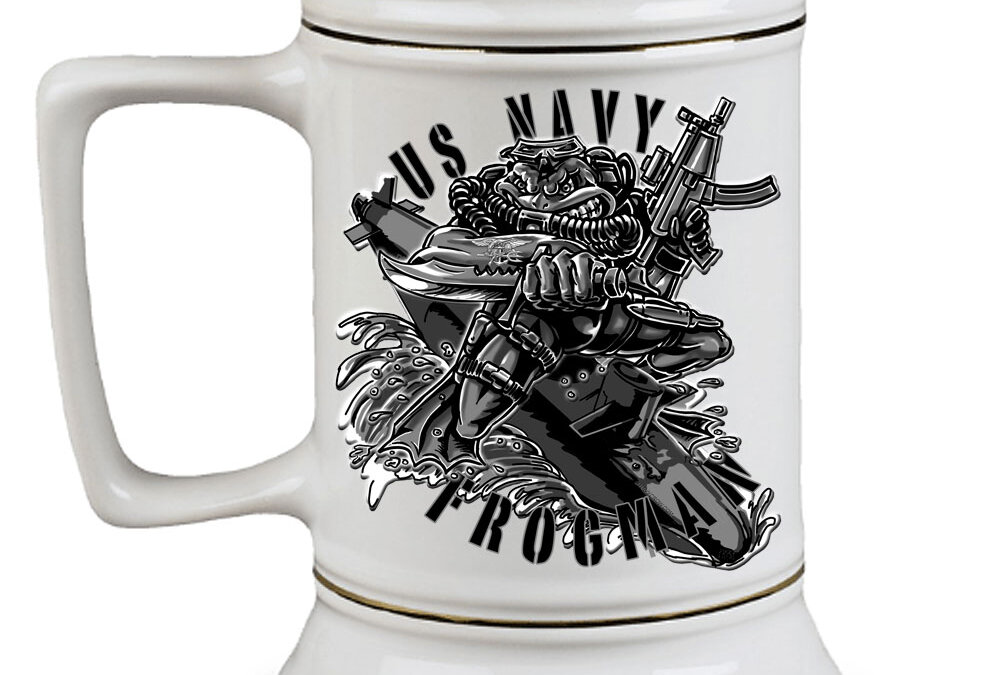 Navy SEAL Frogman Veteran Custom 28 oz Stein