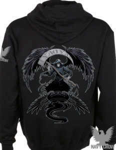 IYAOYAS Grim Reaper US Navy Hoodie