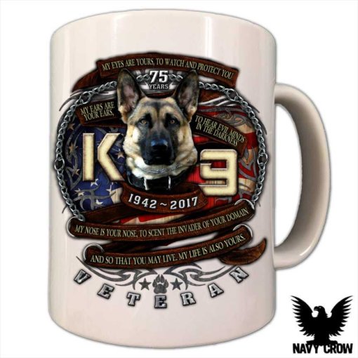 K-9 Veteran 75th Anniversary Coffee Mug