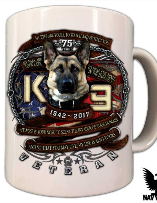 K9 Veteran US Navy Coffee Mug