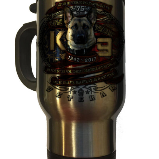 K9 Veteran US Navy Travel Mug