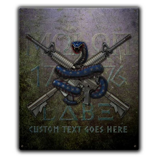 Molon Labe US Navy Veteran Custom 12 x 15 Inch Vintage Sign
