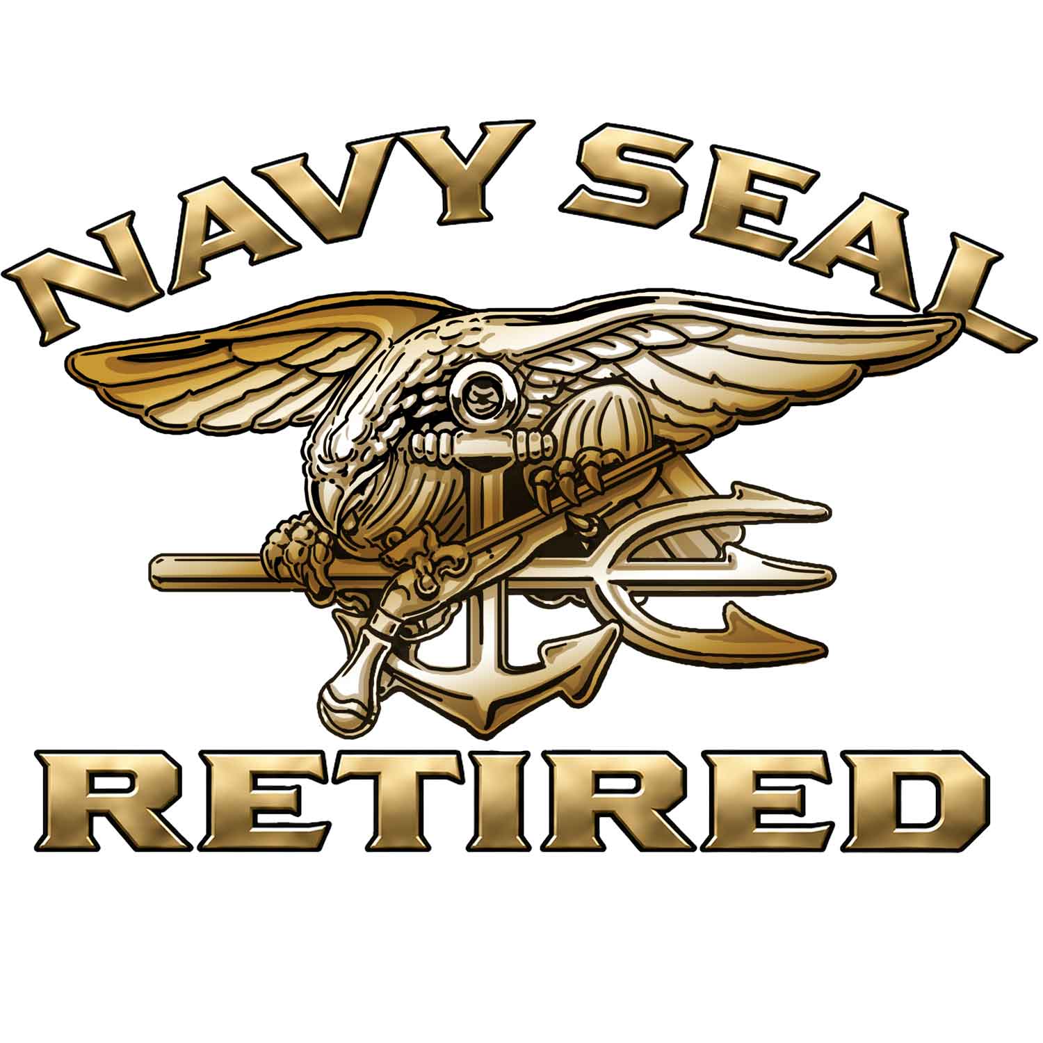 Navy Seal Retired US Navy Veteran 3-18 Inch Custom Decal Sticker
