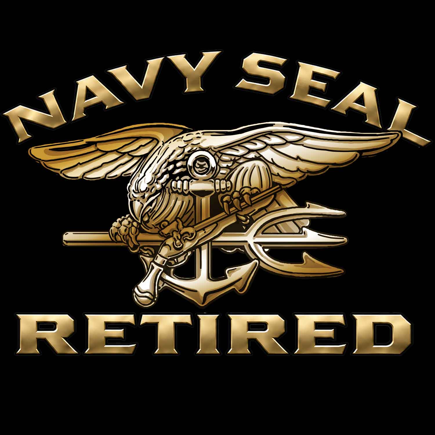Navy Seal Retired US Navy Veteran 3-18 Inch Custom Decal Sticker