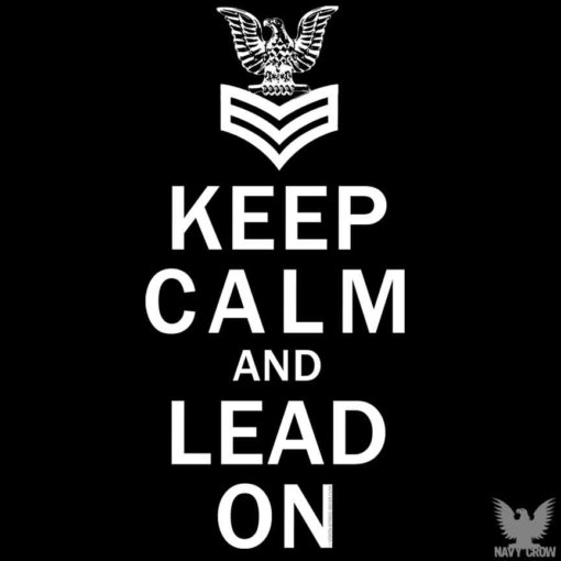 Keep Calm And Lead On US Navy Sticker