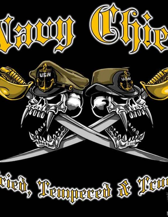 Chief Tried Tempered Trued US Navy Sticker