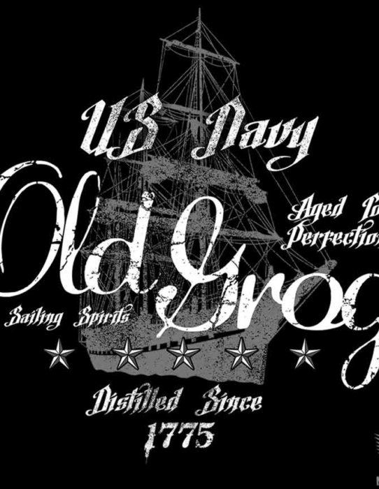 Old Grog US Navy Sticker