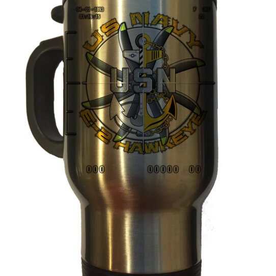 US Navy Aviation E-2 Hawkeye Travel Mug