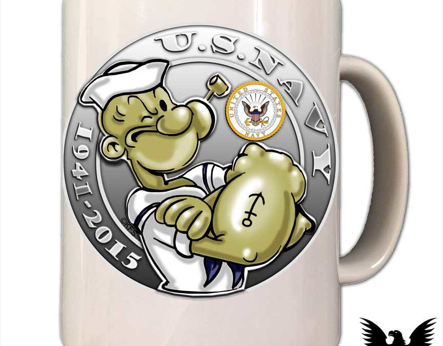 US Navy Popeye Coffee Mug