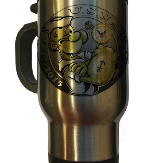 US Navy Popeye Travel Mug