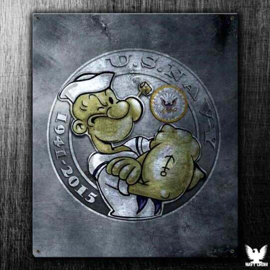 Popeye US Navy Military Sign