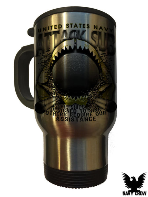 US Navy Attack Submarine Force Travel Mug