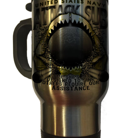US Navy Attack Submarine Force Travel Mug