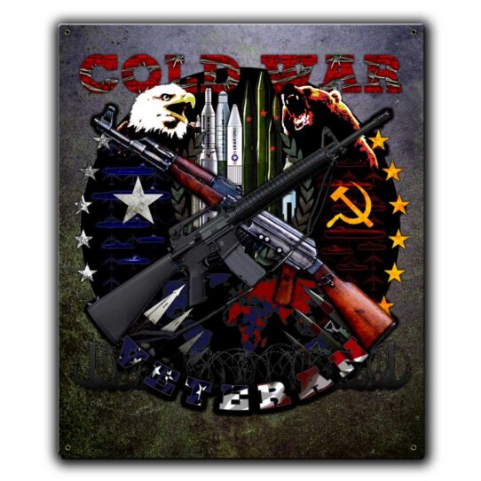 Cold War Veteran US Navy Veteran Custom 12 x 15 Inch Vintage Sign