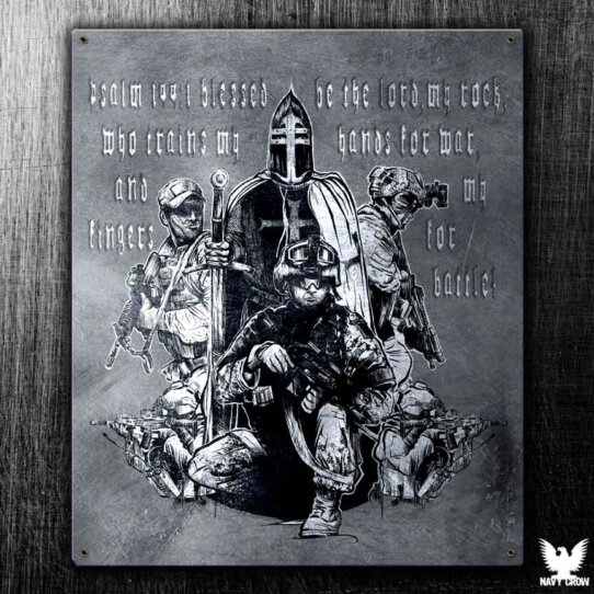 Psalm 144:1 Blessed Be The Lord Tin Sign