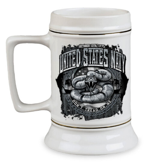 United States Navy Don't Tread On Me Stein