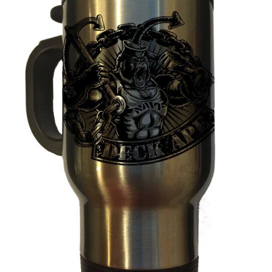 United States Navy Deck Ape Travel Mug