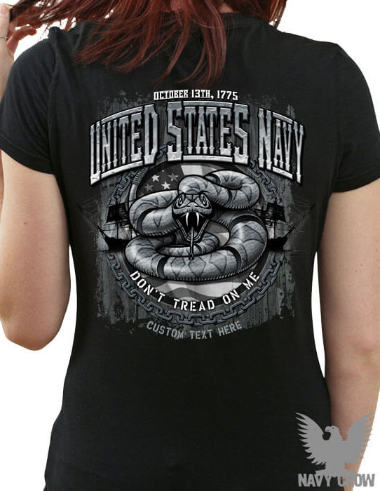 US Navy Dont Tread On Me Ladies Shirt