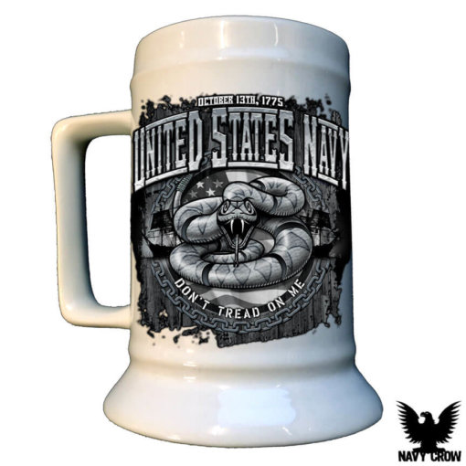 United States Navy Don't Tread On Me Stein