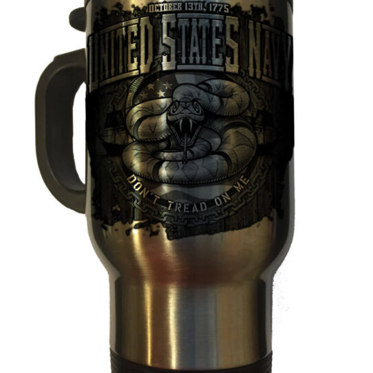 US Navy Dont Tread On Me Travel Mug