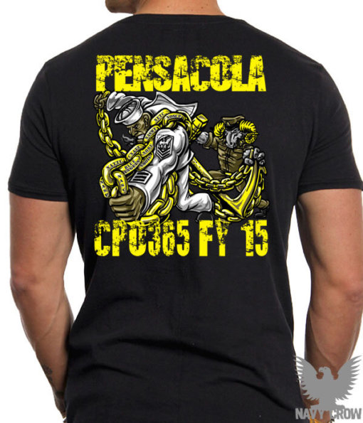 USN Pensacola CPO386 Custom Navy Shirt