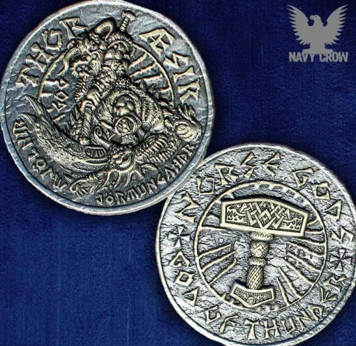 Thor Viking Norse God US Navy Challenge Coin
