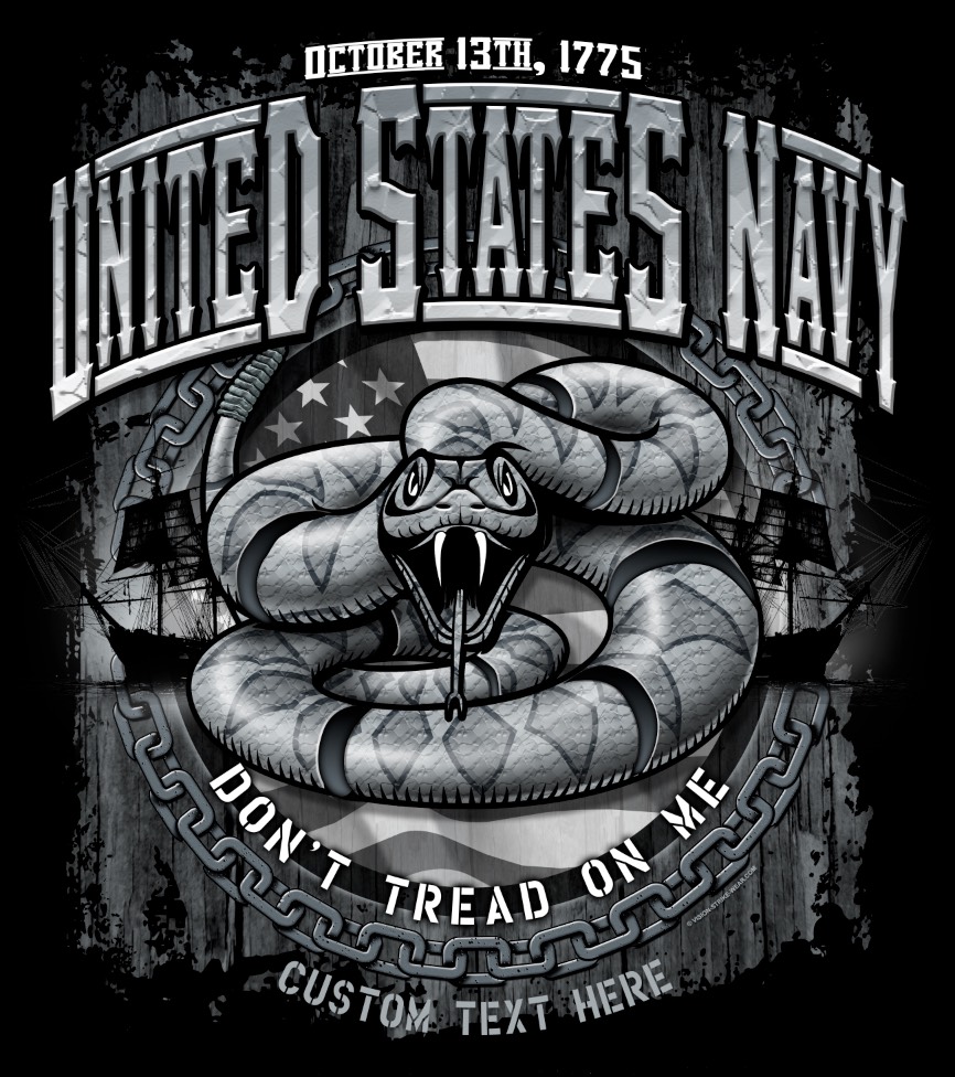 United States Navy Don't Tread On Me Custom Men's Shirt - Image 3