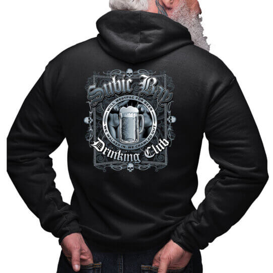 Subic Bay Drinking Club US Navy Military Veteran Custom Hoodie