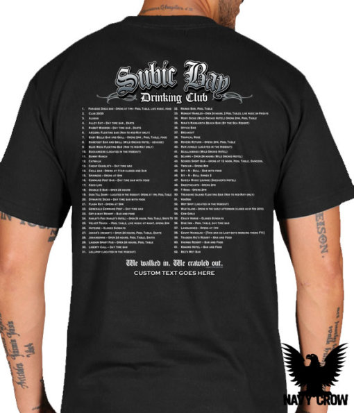 US Navy Subic Bay Drinking Club Mens Shirt