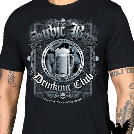 US Navy Subic Bay Drinking Club Mens Shirt
