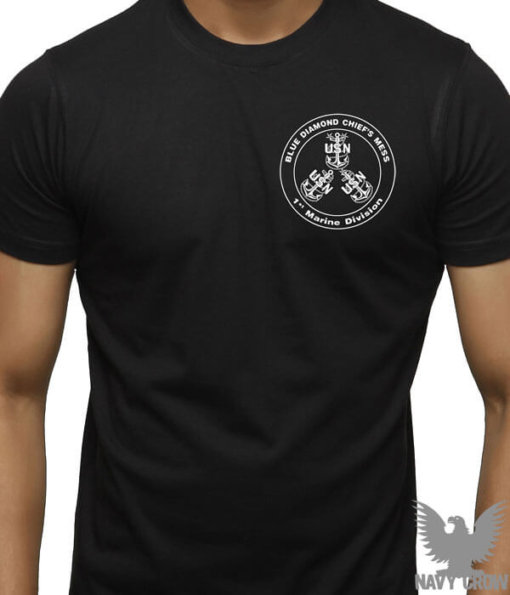 US Navy 1st Mardiv CPO Mess Custom Navy Shirt