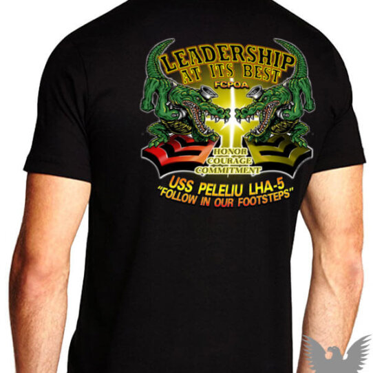 US Navy USS Peleliu LHA 5 FCPOA Custom Navy Shirt