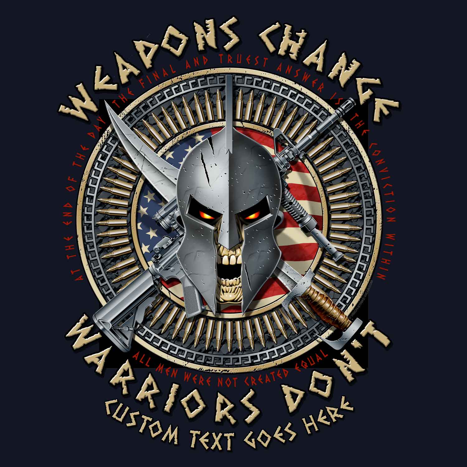 Weapons Change Warriors Don't Veteran US Navy Custom Men's Shirt - Image 3