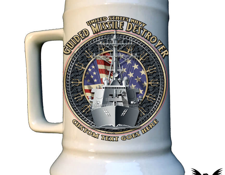 US Navy Guided Missile Destroyer Custom Stein