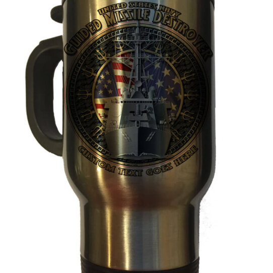 US Navy Guided Missile Destroyer Travel Mug