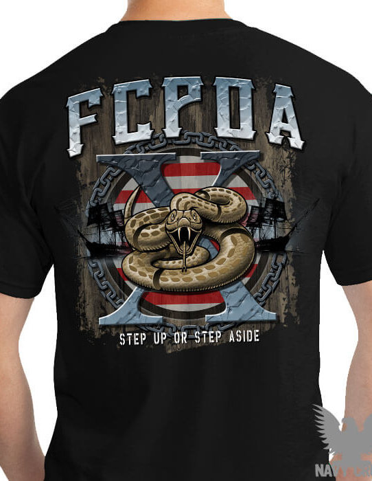 US Navy FCPOA Step Up Or Step Aside Custom Navy Shirt