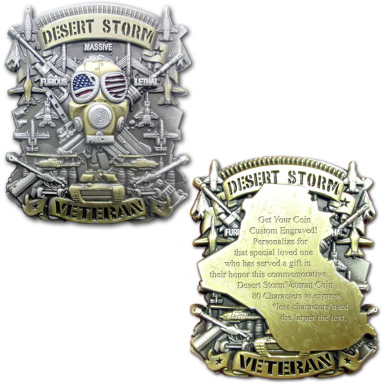 Desert Storm-Veteran-Engraved Coin