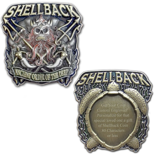 Shellback-Engraved Coin