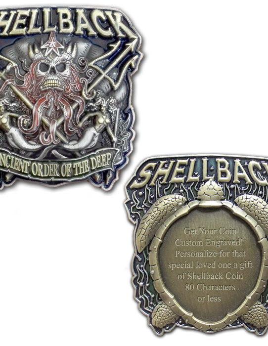 Shellback-Engraved Coin