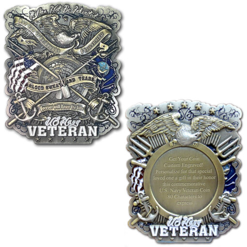 US Navy-Vet-Engraved Coin