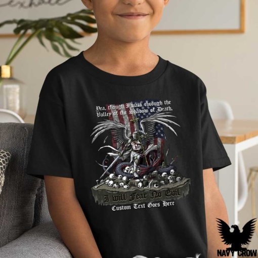 Fear No Evil Psalm 23:4 US Navy Youth Shirt