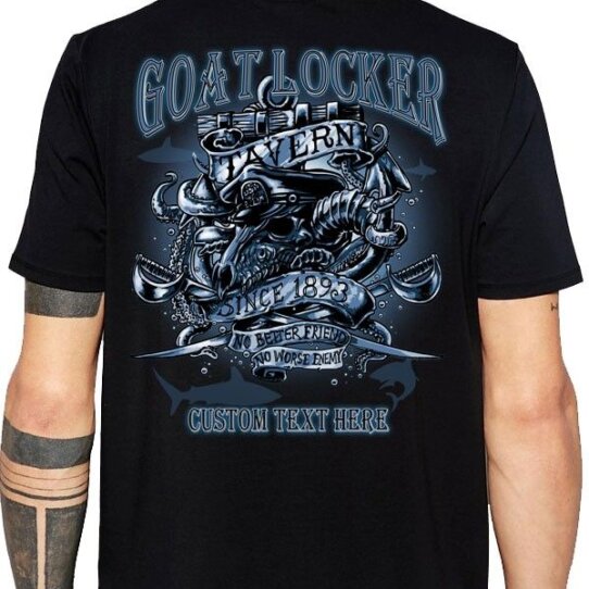 Goatlocker Tavern Since 1893 Custom US Navy Shirt