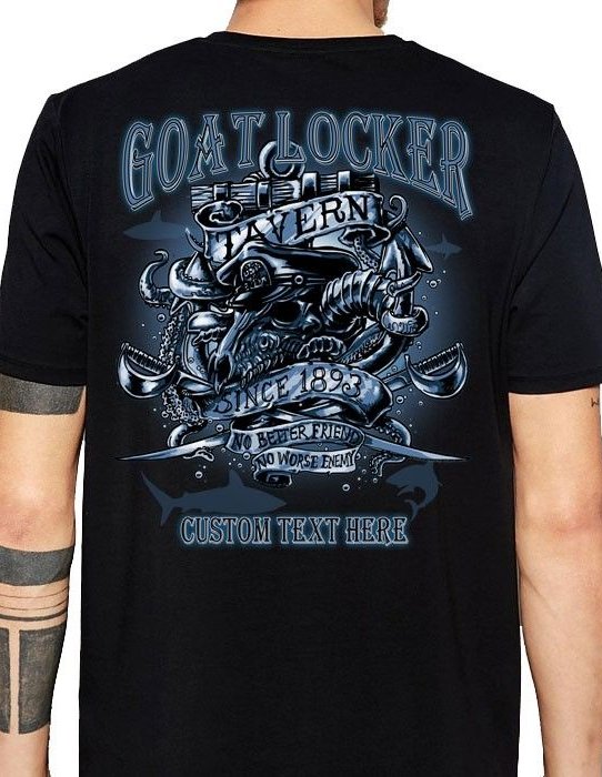 Goatlocker Tavern Since 1893 Custom US Navy Shirt