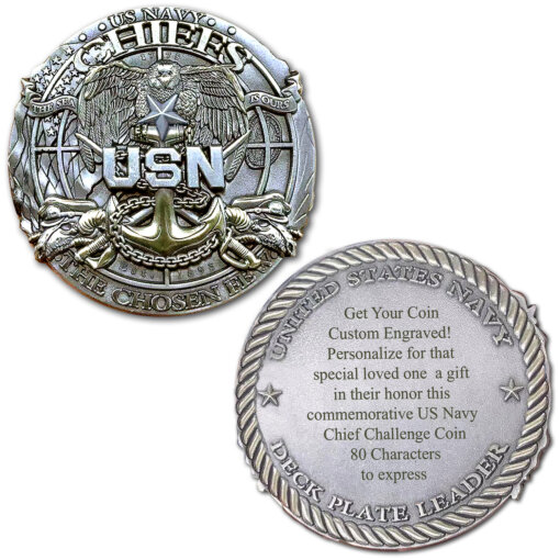 Senior Chief-Engraved Coin