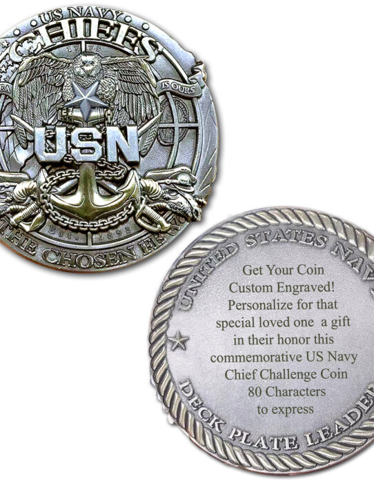 Senior Chief-Engraved Coin