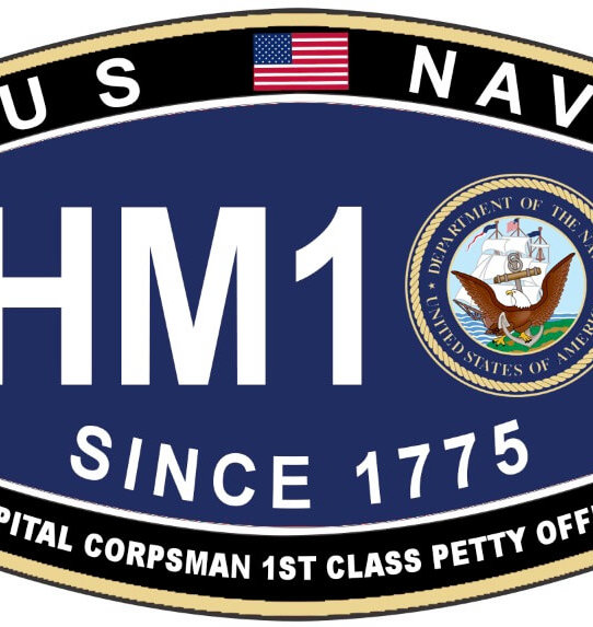 US Navy Hospital Corpsman 1st Class Petty Officer Military Decal