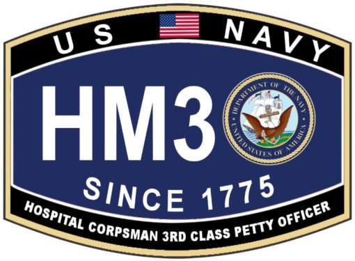 US Navy Hospital Corpsman 3rd Class Petty Officer Military Decal