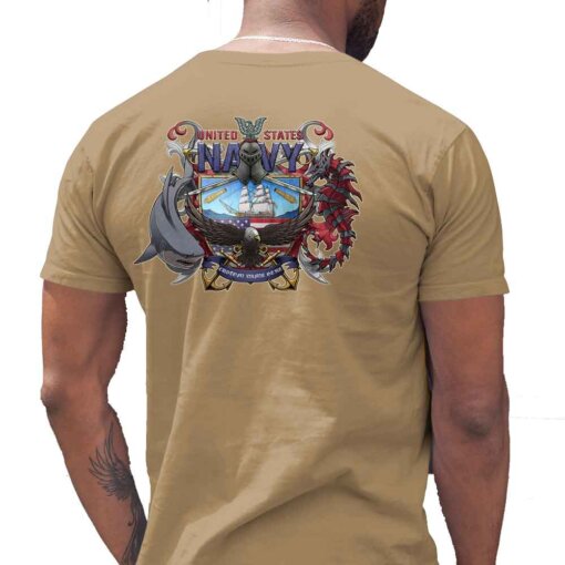 Family Crest Crow-Shirts-Mens-Navy.